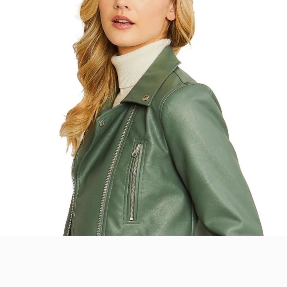Women's Green Leather Jacket